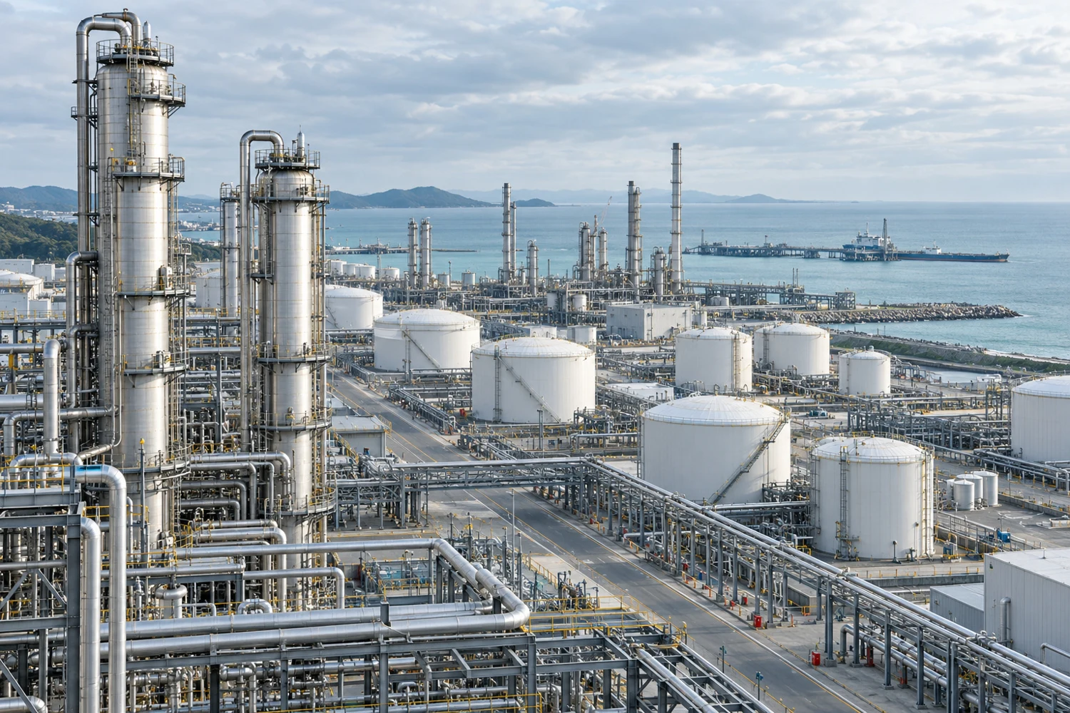 Illustrative refinery and storage terminal showing the operational setting for VETRA